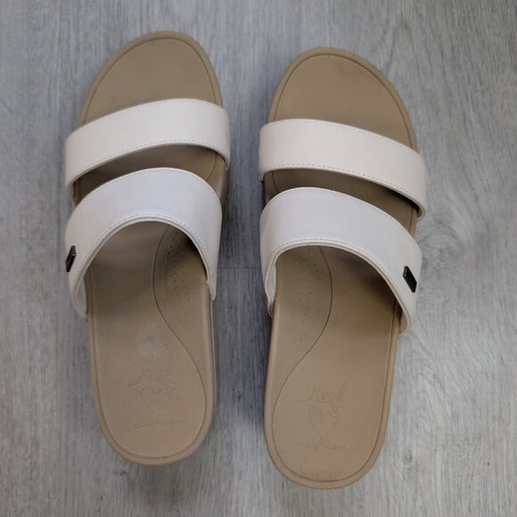 Reef Women's Cream Sandals - Size 9 - Picture 2 of 7